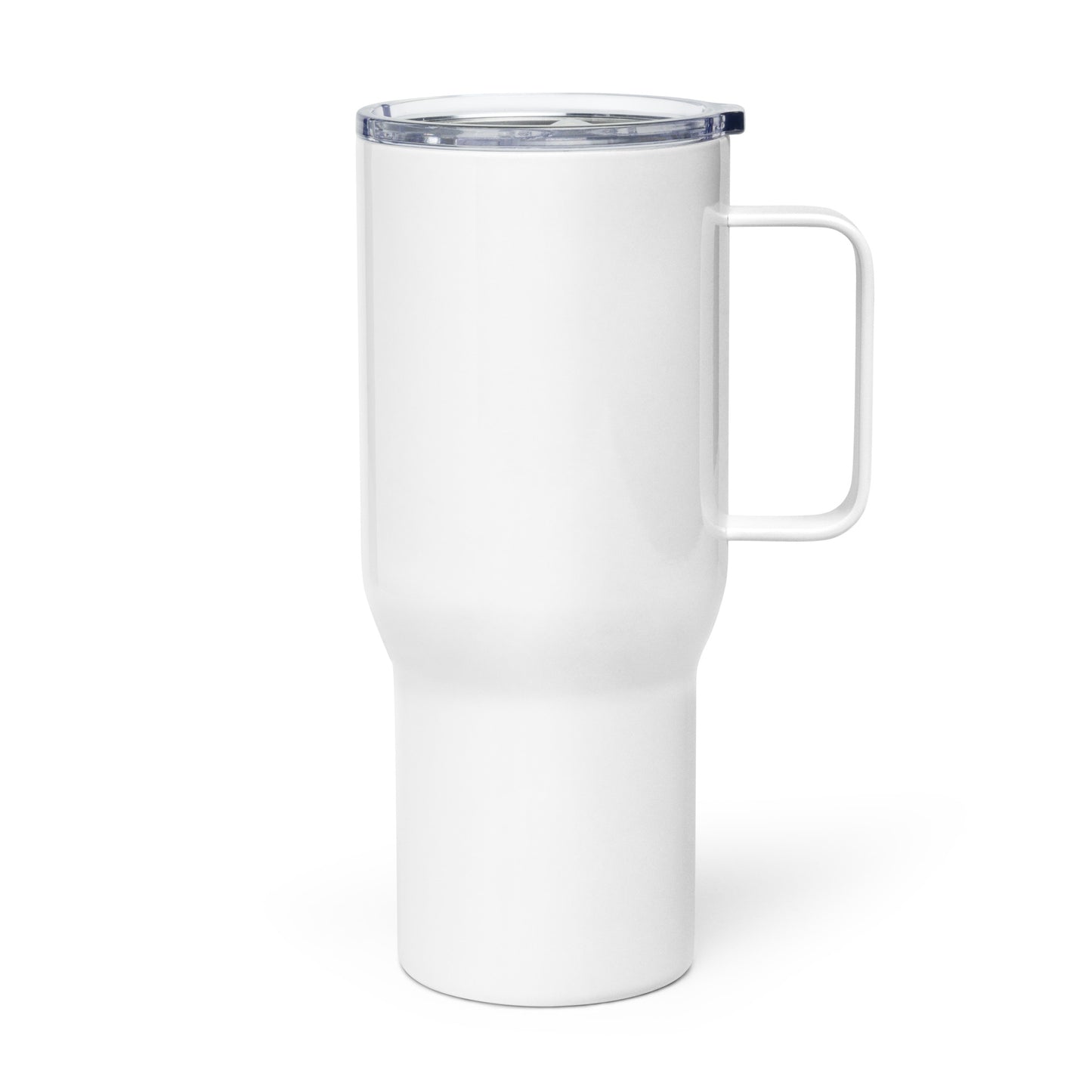 Travel mug with a handle: "Why Go To Work When You Have Options?"